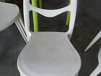 4x stapelbare outdoor kunststof stoel - afbeelding 5 van  5