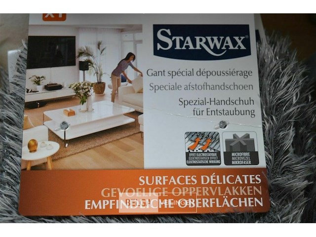 4x starwax afstofhandschoen voor gevoelige oppervlakken - afbeelding 2 van  2
