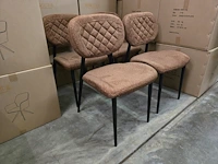 4x stoel anoushka bruin fabrics - afbeelding 7 van  8