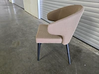 4x stoel evi beige met houten onderstel - afbeelding 3 van  6