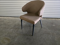 4x stoel evi beige met houten onderstel - afbeelding 1 van  6