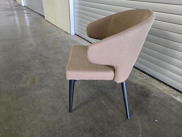 4x stoel evi beige met houten onderstel - afbeelding 3 van  6