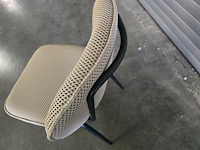 4x stoel metal beige stof - afbeelding 7 van  8