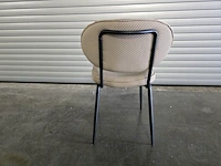 4x stoel metal beige stof - afbeelding 5 van  8