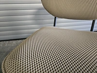 4x stoel metal beige stof - afbeelding 6 van  8