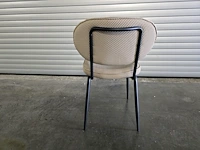 4x stoel metal beige stof - afbeelding 5 van  8