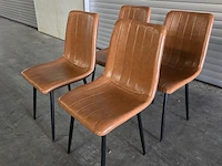 4x stoel smokey cognac pu - afbeelding 2 van  7