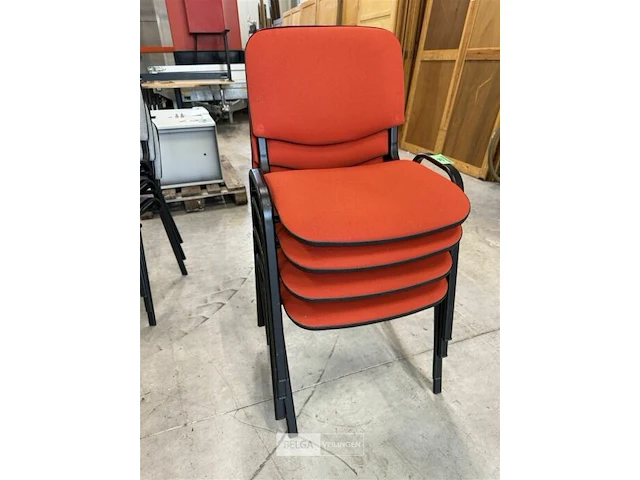 4x stoelen rood - afbeelding 1 van  3