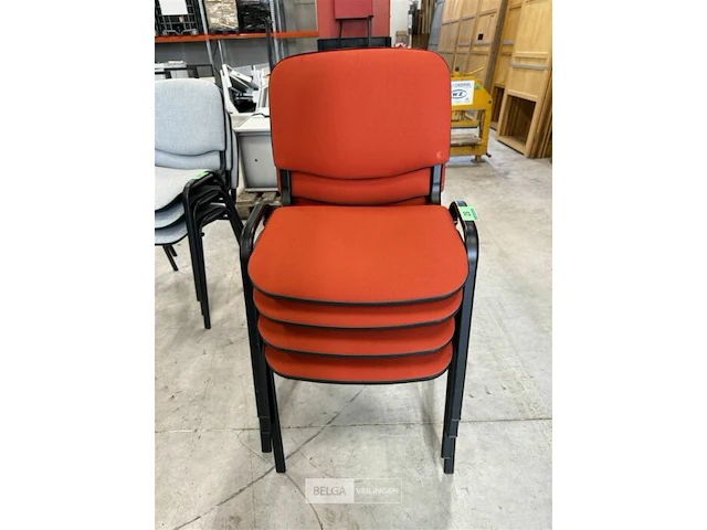 4x stoelen rood - afbeelding 2 van  3