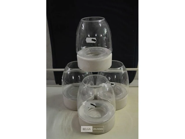 4x theelichthouders h=14cm ø6cm - afbeelding 1 van  4