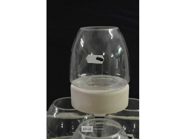 4x theelichthouders h=14cm ø6cm - afbeelding 2 van  4
