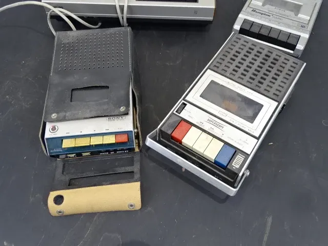 4x vintage cassettespelers - afbeelding 3 van  4