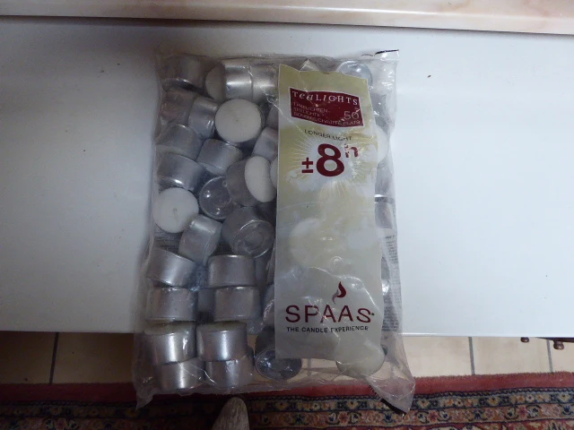 4x zak van 50 theelichtjes spaas - afbeelding 1 van  3