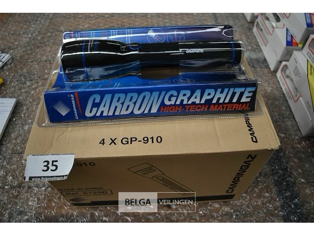 4x zaklamp carbon graphite - afbeelding 1 van  1