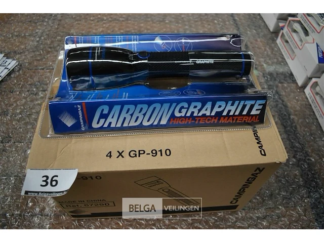 4x zaklamp carbon graphite - afbeelding 1 van  1