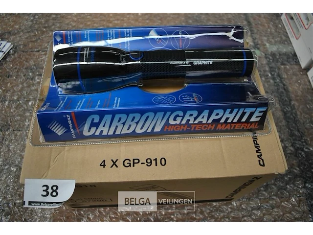 4x zaklamp carbon graphite - afbeelding 1 van  1