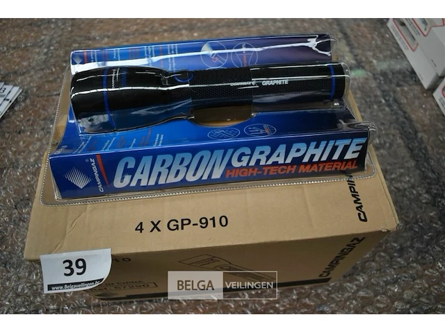 4x zaklamp carbon graphite - afbeelding 1 van  1