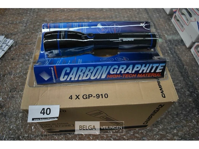 4x zaklamp carbon graphite - afbeelding 1 van  1