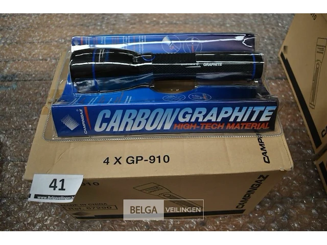 4x zaklamp carbon graphite - afbeelding 1 van  1