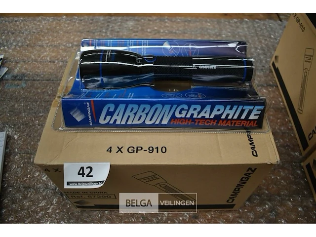 4x zaklamp carbon graphite - afbeelding 1 van  1