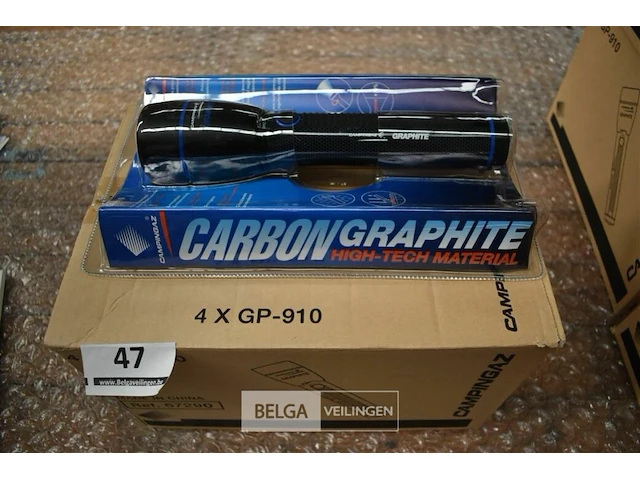 4x zaklamp carbon graphite - afbeelding 1 van  1