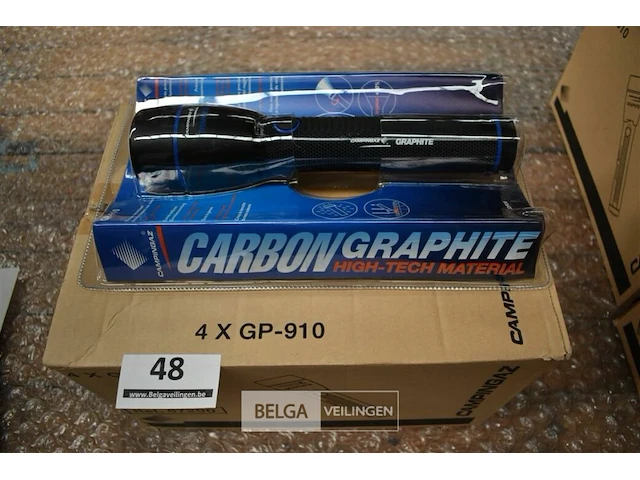 4x zaklamp carbon graphite - afbeelding 1 van  5