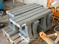 4x zitbankjes uit gerecycleerd materiaal 100x40x46 - afbeelding 1 van  2