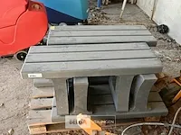4x zitbankjes uit gerecycleerd materiaal 100x40x46 - afbeelding 2 van  2