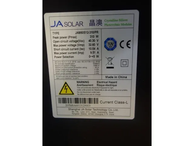 4x zonnepaneel jasolar - afbeelding 2 van  2