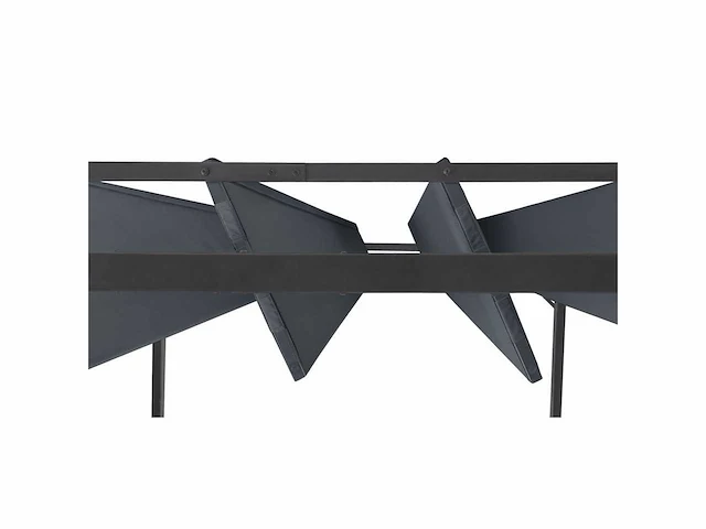 4x3 pergola met verstelbaar lamellendak en 4 grijze jaloezieën - afbeelding 6 van  10
