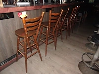 5 + 8x houten barstoel - afbeelding 1 van  3