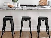 5 barstoelen tolix look zwart - afbeelding 1 van  1