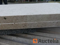 5 beige marmer vitrine rekken - afbeelding 2 van  6