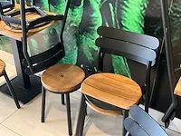 5 bistrotafels satelliet, compleet met 16 dito bijzetstoelen - afbeelding 6 van  6
