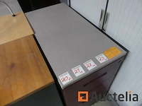 5 blokken lade roodgrijs rek - afbeelding 1 van  4