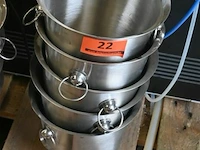 5 champagne emmers inox - afbeelding 1 van  3