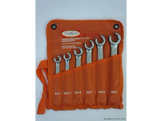 5 delige remleiding open ringsleutelset, 9-21mm - afbeelding 1 van  1