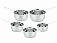5 delige rvs steelpanset - afbeelding 1 van  4