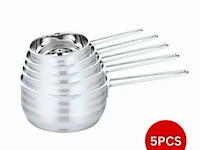 5 delige rvs steelpanset - afbeelding 3 van  4