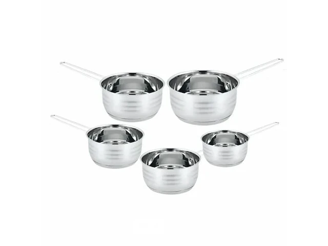 5 delige rvs steelpanset - afbeelding 1 van  4