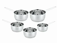 5 delige rvs steelpanset - afbeelding 1 van  4
