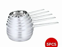 5 delige rvs steelpanset - afbeelding 3 van  4