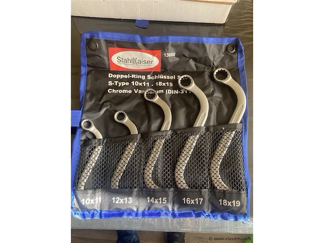 5 delige s-ringsleutel set 10-19mm - afbeelding 1 van  1