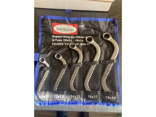 5 delige s-ringsleutel set 10-19mm - afbeelding 1 van  1