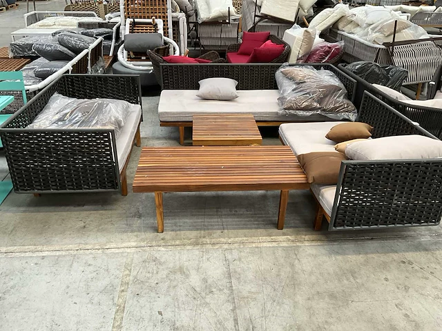 5-delige teakhouten loungeset liv•out - afbeelding 2 van  8
