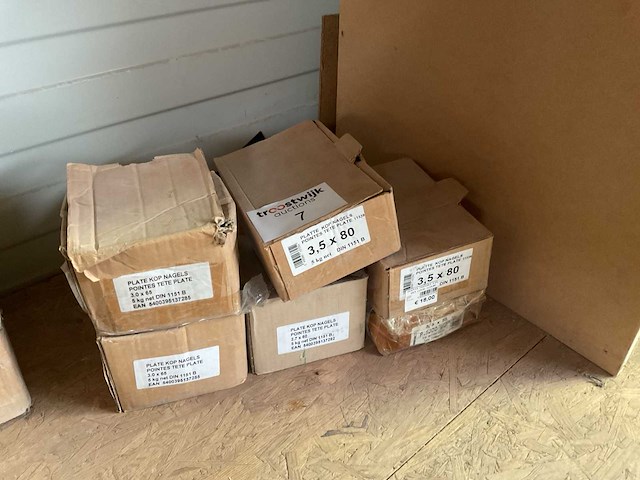 5 dozen nagels; platte kop - afbeelding 1 van  5