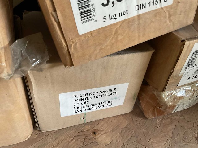 5 dozen nagels; platte kop - afbeelding 4 van  5