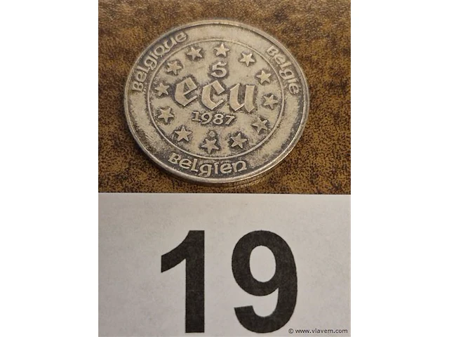 5 ecu 1987 - afbeelding 1 van  3