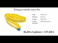 5 eindloze rondstroppen 2 m 3000 kg