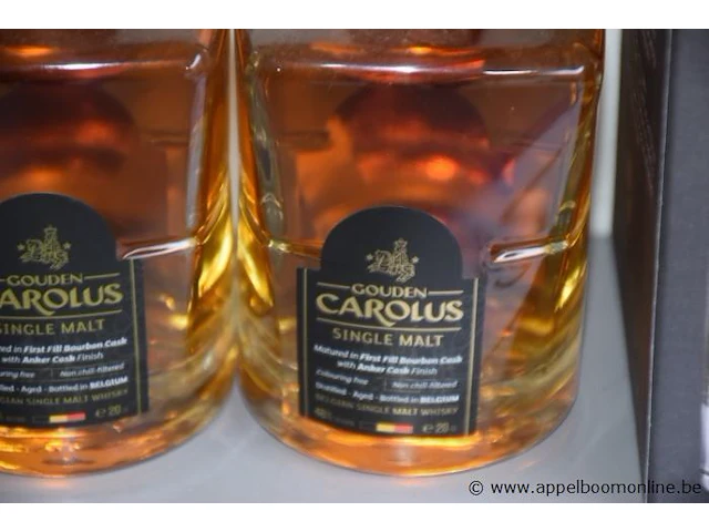 5 flesjes à 20cl whiskey gouden carolus 46% - afbeelding 2 van  3